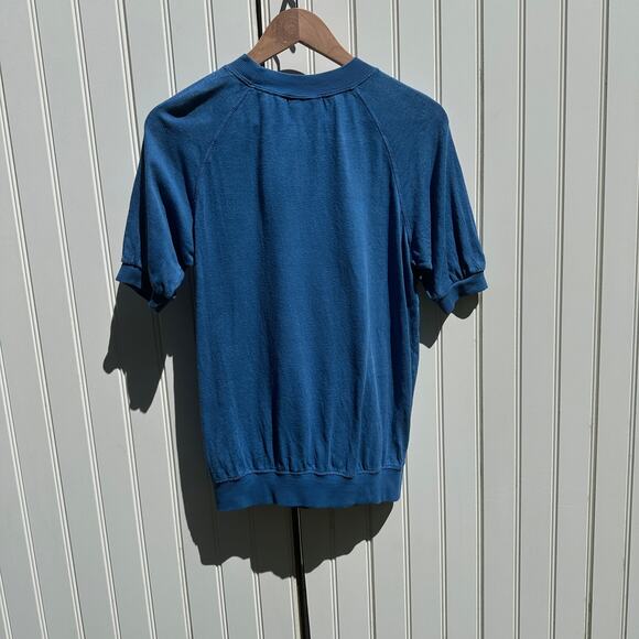 Jungmaven Short Sleeve Raglan Tee T-Shirt Top Small Galaxy Blue 55% Hemp EUC - Picture 7 of 12